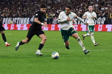 Sao Paulo (sp), 11 / 04 / 2024 - Brezilya / Corinthians vs palmeiras - bu pazartesi gecesi (ronaldo barreto / thews2) 2024 Brezilya futbol şampiyonasının 32. turu için geçerli olan Corinthians ve palmeiras arasındaki maç)