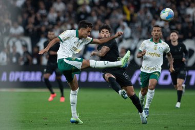Sao Paulo (sp), 11 / 04 / 2024 - Brezilya / Corinthians vs palmeiras - bu pazartesi gecesi (ronaldo barreto / thews2) 2024 Brezilya futbol şampiyonasının 32. turu için geçerli olan Corinthians ve palmeiras arasındaki maç)