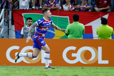 Fortaleza (ce), 10/26/2024 soccer/brazilian/fortaleza vs vasco da gama player renato kayser celebrates fortaleza's third goal during the match between fortaleza and vasco da gama, valid for the 33rd round (lc moreira / thenews2) clipart