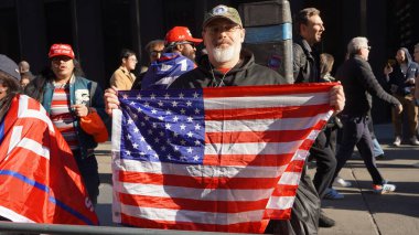 9 Kasım 2024, New York, ABD: aktivistler, seçilmiş başkan Donald Trump 'ın politikalarını kınamayı planlıyor, Columbus Sirki' nde (Niyi fote / the Newws2)