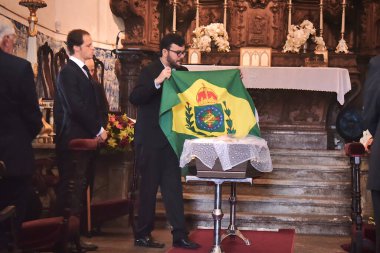 Rio de janeiro (rj), Brazil 11/09/2024 - funeral mass in honor of the prince imperial of brazil dom antonio de orleans e braganca. (saulo angelo / thenews2) clipart