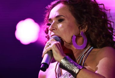 Rio de janeiro (rj), Brazil 14//11/2024  singer daniela mercury, during the opening of the global alliance festival against hunger and poverty, celebrates brazilian music at g20 (leco viana / thenews2) clipart