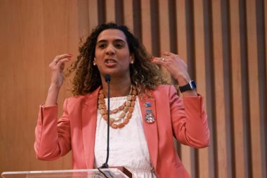 Rio de Janeiro (rj), Brezilya 11 / 15 / 2024 anielle Franco, Brezilya 'nın YMB 18 ve 2030 gündeminin başlatılması sırasında ırksal eşitlik bakanı 