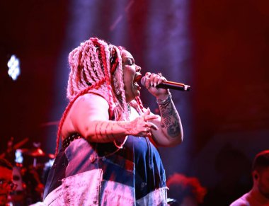 Rio de Janeiro (rj), Brezilya 15 / 11 / 2024 şarkıcı Marcelle motta, açlık ve yoksulluğa karşı küresel festival ittifakında düzenlenen bir gösteride Brezilya müziğini kutluyor (leco viana / thenews2)