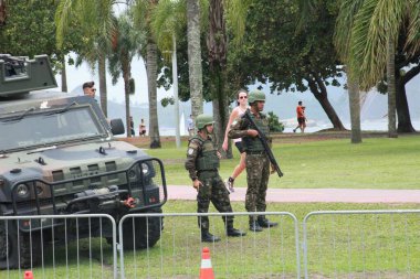 Rio de Janeiro (rj), 11 / 17 / 2024 - Botafogo ve copacabana arasında 17 Kasım 2024 günü öğleden sonra Rio de Janeiro şehrinde çekilen sosyal g20 görüntüleri için güvenlik hareketi. (Onofre Veras / Yeni2)