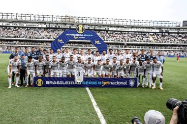 Santos (sp), 11 / 17 / 2024 - futbol / santos / crb / brrazilian - Santos ve crb arasındaki maç sırasında Santos takımı, Santos şehrinde 17 Kasım 2024 tarihinde düzenlenen 2024 Brezilya şampiyonası için geçerlidir. (Pedro Paulo Diaz / Tepe2) 