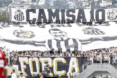 Santos (sp), 11 / 17 / 2024 - Santos ile Crb / sp- Santos arasındaki maç sırasında futbol / santos / crb / sp- taraftarları, Santos şehrinde düzenlenen 2024 Brezilya şampiyonası için geçerlidir, 17 Kasım 2024 (pedro Paulo diaz / theenews2)