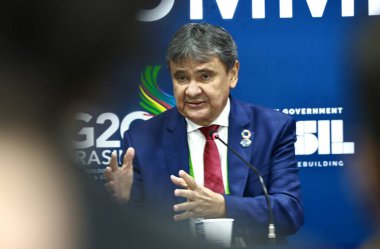 Rio de Janeiro (rj), 11 / 18 / 2024 - Kalkınma ve Sosyal Yardım Bakanı, Aile ve Açlıkla Mücadele Bakanı Welligton Dias basına konuştu. (Leco Viana / Newws2)     