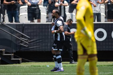 Sao paulo (sp), 11/20/2024 - brasileiro/corinthians vs cruzeiro - memphis depay celebrates his goal in the match between corinthians and cruzeiro, valid for the 34th round of the 2024 brazilian football championship. (ronaldo barreto\thenews2)  clipart