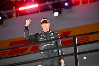 23 Kasım 2024, Las Vegas, Nevada, ABD: Sürücüler Las Vegas Strip Pisti 'nde yapılan Formula 1 Grand Prix' nin galibini belirlemek için yarışıyorlar.)