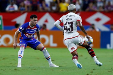 Fortaleza (ce), Brazil 11/26/2024  players martinez and wesley during the match between fortaleza and flamengo valid for the 35th round of the brazilian championship series a of 2024 (lc moreira / thenews2) clipart