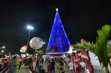 Natal (rn), Brezilya 12 / 02 / 2024 - bu Pazartesi gecesi, 2 Kasım 2024 'te, Banliyö Mahallesi' ndeki yılbaşı ağacının ışıklandırılmasıyla gerçekleştirilen natal şehri. (jose aldenir / the new ws2)