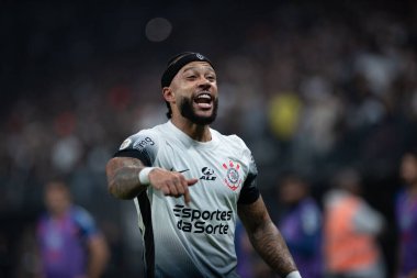 Sao Paulo (sp), Brazil 12 / 03 / 2024 - Memphis depay in a match between corinthians and bahia, Geçerli 37. tur Brezilya futbol şampiyonası (ronaldo barreto / thenews2)