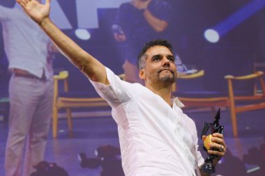 Brezilya, Sao Paulo, 12.06.2024 - Banco do Brasil 'in omlet sahnesinde yaptığı konuşmada aktör Wagner moura, ccxp 2024 sırasında, çok sayıda sanatçı, oyuncu ve film yapımcısını Sao Paulo' ya getirme sözü verdi. (Joel Rmero/Thenews2)