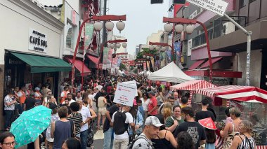 Sao Paulo (sp), Brezilya 12 / 08 / 2024 - Sao Paulo 'daki Praa da Liberdade' de düzenlenen toyo matsu oriental festivali, bu pazar 8 Aralık 2024. (Oslaim Brito / Tenews2) 