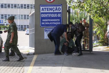 Rio de janeiro (rj), Brazil - in order to guarantee the safety of the crew and users of the marcilio dias naval hospital, the brazilian navy will exercise presence action with marines, in the area under its jurisdiction (jose lucena / thenews2) clipart