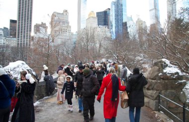 Central Park 'ta kar yağışıyla birlikte kışın ilk günü. 21 Aralık 2024, New York, ABD: New York şehri kışın ilk günü Central Park 'ta kar taneleriyle kaplandı. (niyi fote / the new ws2)