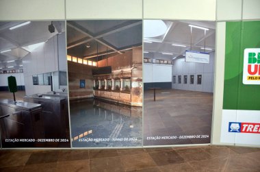 Porto alegre (rs), 12 / 24 / 2024 - Porto alegre kentsel tren şirketi s.a. (Trensurb), federal hükümetle bağlantılı bir kamu şirketi, Novo hamburgo ve Porto alegre şehirleri arasındaki tren hizmetine devam etti. (Viyolonsel Oliver\ yeni2) 