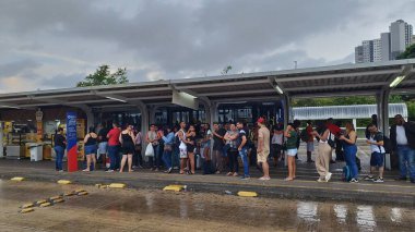 Sao paulo (sp), 12/30/2024 - transport/bus/fare/emtu - passenger movement at the emtu capao redondo terminal in the south zone of sao paulo on monday afternoon. (Leandro Chemalle/Thenews2)  clipart