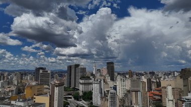 Sao Paulo (SP), Brazil 01/01/2025  many rain clouds in the sky of Sao Paulo on this 1st day of the year, in the beautiful central region of Sao Paulo. (Leco Viana / Thenews2)