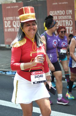 Sao Paulo (SP), Brazil 12/31/2024 - participants during the 99th edition of the Sao Silvestre International Race, on Avenida Paulista, central region of Sao Paulo (luciano farias / thenews2) clipart