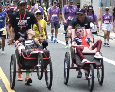 Sao Paulo (SP), Brazil 12/31/2024 - participants during the 99th edition of the Sao Silvestre International Race, on Avenida Paulista, central region of Sao Paulo (luciano farias / thenews2) clipart