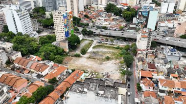 Sao Paulo (SP), Brazil 01/17/2025  Aerial images of the land where the Bixiga River Park will be built. The city of Sao Paulo and the Silvio Santos Group have finally reached an agreement on the purchase (leco viana / thenews2) clipart