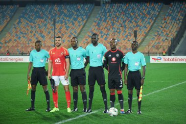 Kafe şampiyonları ligi 2024 / 2025 Al ahly fc ve Orlando korsan fc, Kahire 'deki Kahire uluslararası stadyumu, Mısır' da 18 Ocak 2025 tarihinde oynanan maç (Ahmed Ibrahim / Thenews2) 