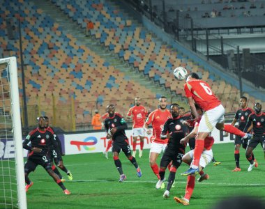 Kafe şampiyonları ligi 2024 / 2025 Al ahly fc ve Orlando korsan fc, Kahire 'deki Kahire uluslararası stadyumu, Mısır' da 18 Ocak 2025 tarihinde oynanan maç (Ahmed Ibrahim / Thenews2) 