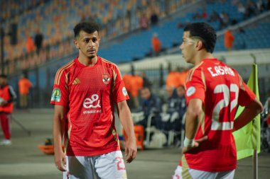 Kafe şampiyonları ligi 2024 / 2025 Al ahly fc ve Orlando korsan fc, Kahire 'deki Kahire uluslararası stadyumu, Mısır' da 18 Ocak 2025 tarihinde oynanan maç (Ahmed Ibrahim / Thenews2) 