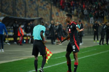 Kafe şampiyonları ligi 2024 / 2025 Al ahly fc ve Orlando korsan fc, Kahire 'deki Kahire uluslararası stadyumu, Mısır' da 18 Ocak 2025 tarihinde oynanan maç (Ahmed Ibrahim / Thenews2) 