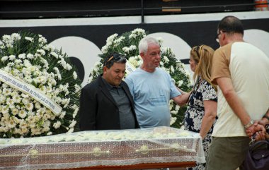 Rio de Janeiro (rj), Brezilya 20 / 01 / 2025 - hareket ve gazeteci, sunucu ve spiker Leo Batista 'nın arkadaşları, Brezilya spor gazeteciliği tarihinin en büyük isimlerinden biri (onofre veras / theenews2)