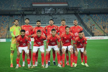 Kafe şampiyonları ligi 2024 / 2025 Al ahly fc ve Orlando korsan fc, Kahire 'deki Kahire uluslararası stadyumu, Mısır' da 18 Ocak 2025 tarihinde oynanan maç (Ahmed Ibrahim / Thenews2) 