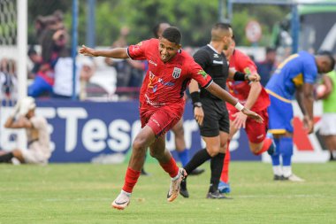 Rio de janeiro (rj), Brazil 01/26/2025 - walber from marica celebrates the goal during the match between marica and sampaio correa in a game valid for the fifth round of the 2025 carioca championship (clever felix / thenews2) clipart