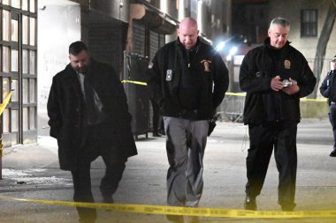 New York, USA: January 28, 2025 - one teenage boy shot and killed, another injured in a shooting in the east flatbush neighborhood of brooklyn, new york. Tuesday afternoon at approximately 3:33 pm, police respond. (Kyle Mazza/Thenews2)  clipart