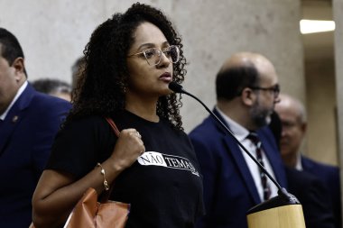 Sao paulo (sp), 02/04/2025  councilwoman sonaira fernandes (pl) in the first plenary session of 2025 of the sao paulo city council and the new legislature (2025-2028) (leco viana / thenews2) clipart