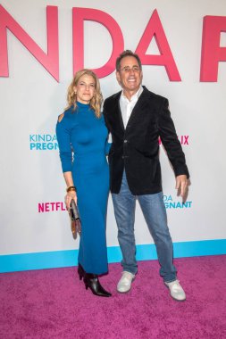 February 03, 2025, new york, new york, usa: (l-r) jessica seinfeld and jerry seinfeld attend netflix's 