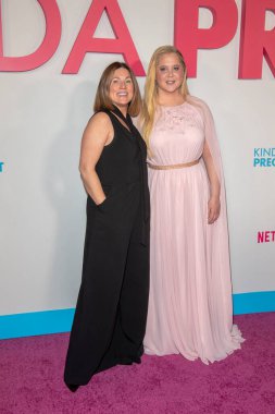 February 03, 2025, new york, new york, usa: (l-r) julie paiva and amy schumer attend netflix's 