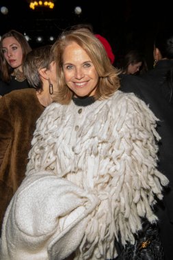 February 04, 2025, new york, new york, usa: katie couric attends the lingua franca fashion show during february 2025 new york fashion week on february 04, 2025 (m10s / thenews2) clipart