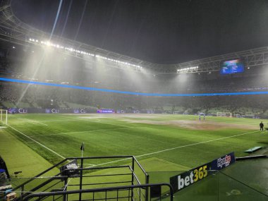 Sao Paulo (sp), Brazil 02 / 06 / 2025 - Heavy rain hit allianz parque ve Corinthians arasındaki klasiği 2025 paulista futbol şampiyonasının 7. turu (leco viana / theenews2)