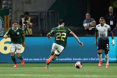 Sao Paulo (sp), Brezilya 02 / 06 / 2025 - Palmeiras vs Corinthians arasındaki maçta piquerez, 2025 Paulo futbol şampiyonasının 7. turu için geçerlidir (leco viana / thenews2)