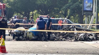Sao Paulo (sp), Brezilya 02 / 07 / 2025 - Barra funda 'da küçük kral uçak kazaları, Sao Paulo' nun batı bölgesi; en az 2 ölü ve 2 yaralı var.