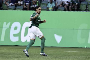 Sao Paulo (sp), Brazil 02 / 16 / 2025 - Gustavo Gomez, Palmeiras ve Sao Paulo arasındaki maç sırasında, 2025 paulista futbol şampiyonasının 10. turu için geçerlidir (leco viana / thenews2)