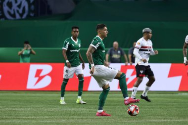 Sao Paulo (sp), Brazil 02 / 16 / 2025 - Palmeiras ve sao paulo arasındaki maç sırasında estevao, 2025 paulista futbol şampiyonasının 10. turu için geçerlidir (leco viana / thenews2)