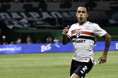 Sao Paulo (sp), Brezilya 02 / 16 / 2025 - Palmeiras ve sao paulo arasındaki maç sırasında igor vinicius, 2025 paulista futbol şampiyonasının 10. turu (leco viana / thenews2)