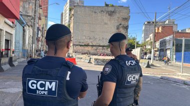 Sao Paulo (SP), Brezilya 02 / 17 / 2025 - akışın polis ve Metropolitan Sivil Muhafız (GCM) tarafından yoğunlaşıp izlendiği Rua dos Protestanlar üzerinde Sao Paulo şehrindeki Cracolandia 'da hareket (oslaim brito / thenews2)