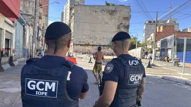 Sao Paulo (SP), Brezilya 02 / 17 / 2025 - akışın polis ve Metropolitan Sivil Muhafız (GCM) tarafından yoğunlaşıp izlendiği Rua dos Protestanlar üzerinde Sao Paulo şehrindeki Cracolandia 'da hareket (oslaim brito / thenews2)