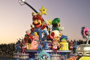  Sao Paulo (SP), Brezilya 03 / 01 / 2024 Rosas de Ouro okulunun geçit töreni, Anhembi Sambadrome 'da (leco viana / thenews2)