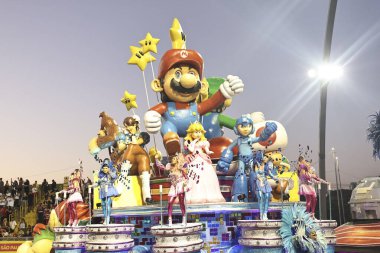  Sao Paulo (SP), Brezilya 03 / 01 / 2024 Rosas de Ouro okulunun geçit töreni, Anhembi Sambadrome 'da (leco viana / thenews2)