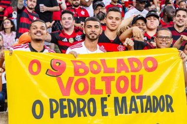 Rio de Janeiro (rj), Brezilya 04 / 09 / 2025 - Flamengo ve merkez kordoba arasındaki maç sırasında taraftarlar, grup sahnesinin ikinci turu için geçerli, Mario Filho Stadyumu 'nda düzenlenen 2025 copa libertadores da amerika (erica martin / thenews2)